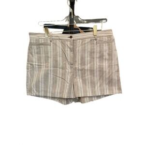 Tory Burch Gavyn Tan and White Shorts - size 12
